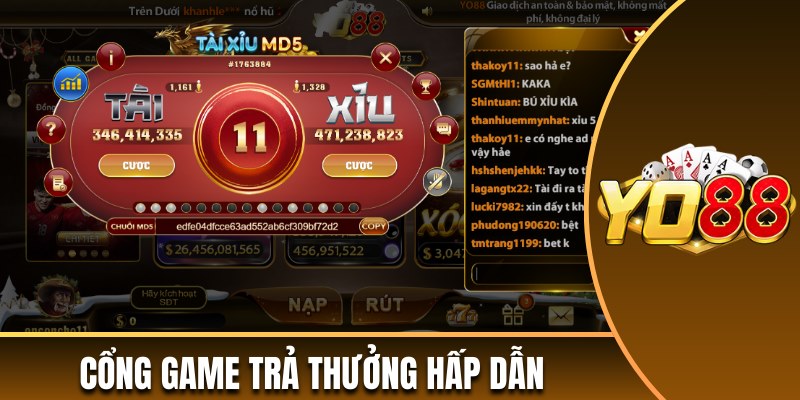 Cổng game trả thưởng hấp dẫn cao hơn thị trường