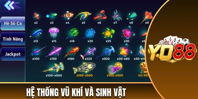 Giới thiệu hệ thống vũ khí và sinh vật trong game