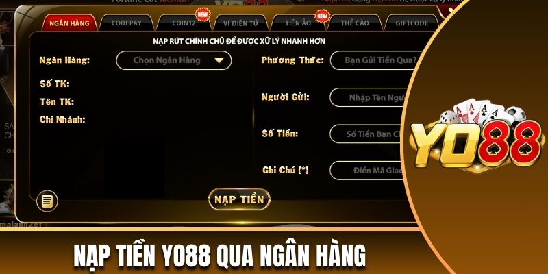 Nạp tiền Yo88 qua ngân hàng