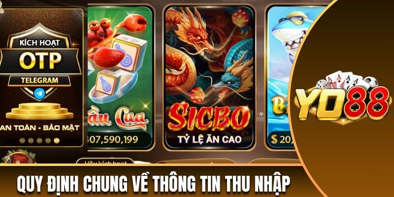 Quy định chung về thông tin thu nhập