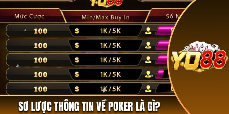 Sơ lược thông tin về Poker là gì?