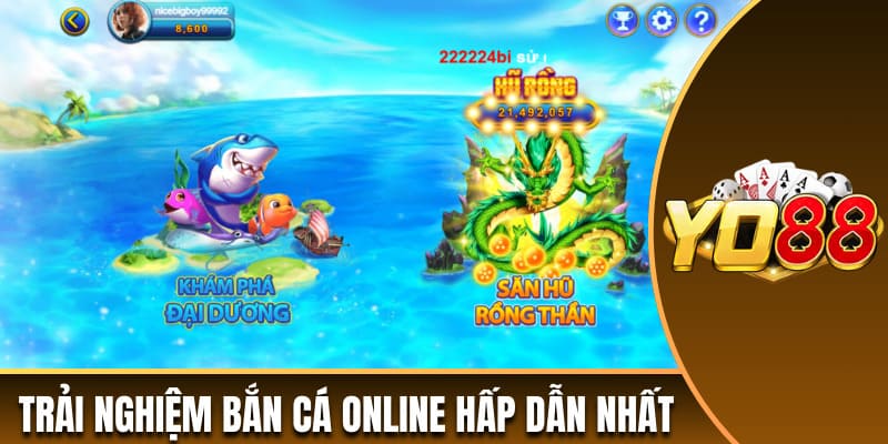 Trải nghiệm bắn cá online hấp dẫn nhất tại Yo88