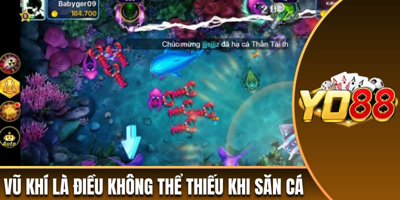 Vũ khí là điều không thể thiếu khi săn cá thu xèng